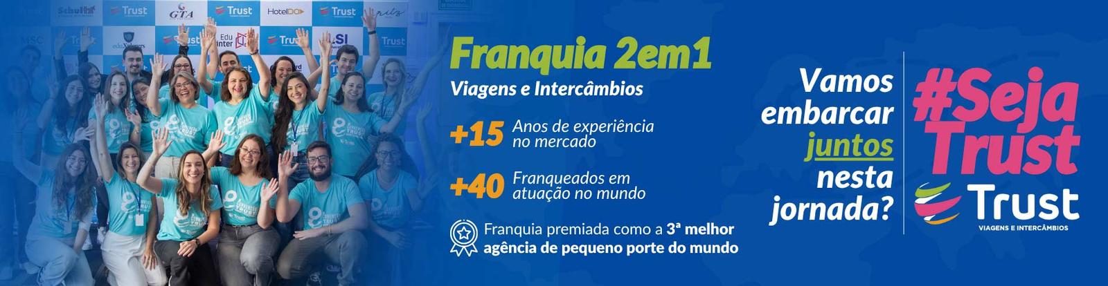 Banner da Trust Viagens e Intercâmbios
